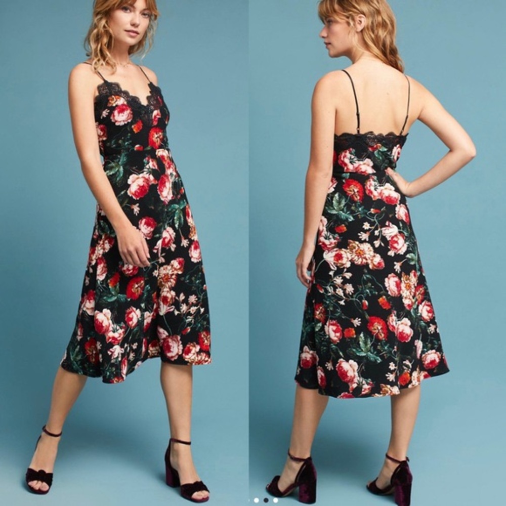 Foxiedox Autumnal Floral Slip Dress